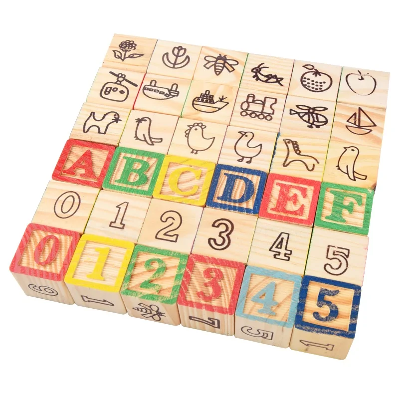  27 pcs Children Starter learning English Block Toy ABC Teaching Alphabet Blocks Kindergarten englis - 33016621299
