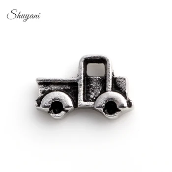 

F495 Shuyani Silver Plated Charms Floating Locket Charms Cute Car Charms fit Memory Glass Locket Pendant 20pcs/lot