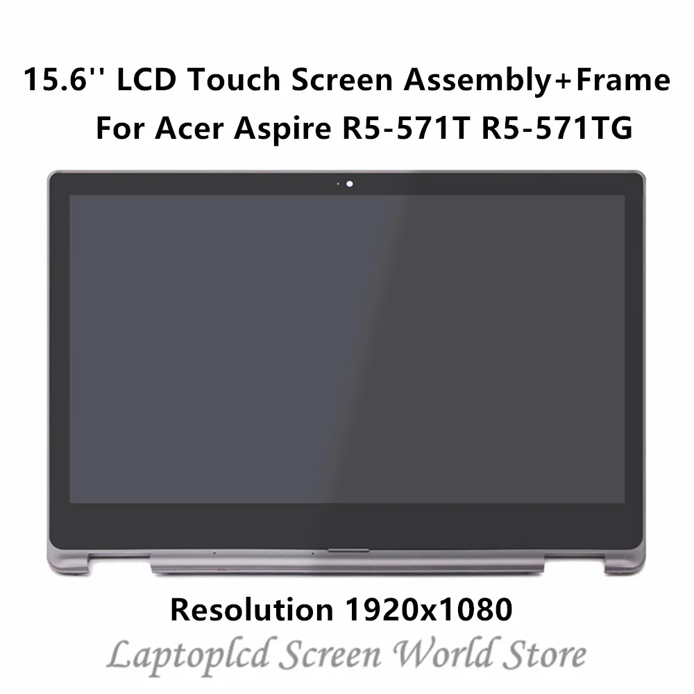 FTDLCD 15 6 FHD LCD Touch Screen Digitizer Assembly Frame N156HCA EA1 For font b Acer