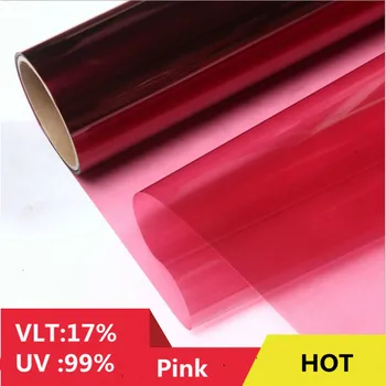 

Pink Clear Decorative Window Building Film for Home Office Window Home Decor 152cm x 50cm