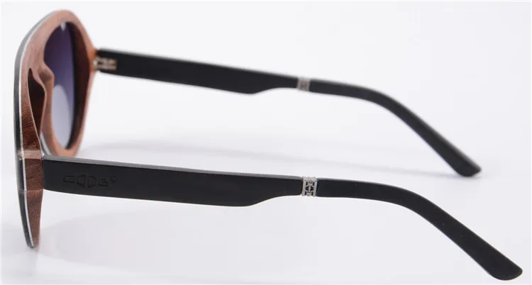 Ручная работа ebony+ алюминий+ дерево груши солнцезащитные очки с градиентом поляризованные солнцезащитные очки унисекс Oculos De Sol 6068