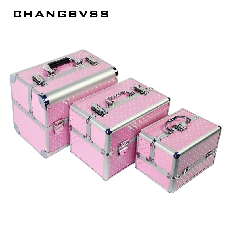 Цена Профессиональная косметика случае Для женщин свадебные подарочная коробка Красота макияж путешествие на поезде случаи роскоши составляют...
