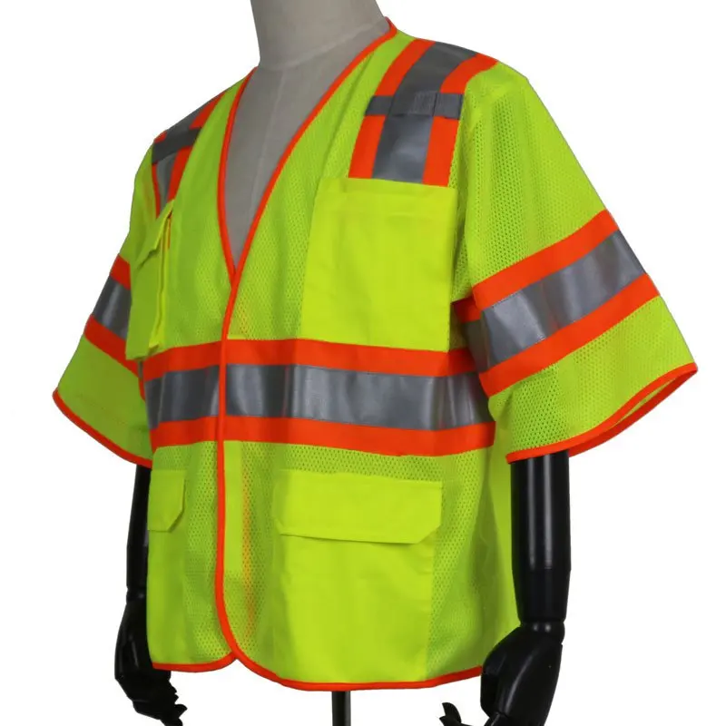 

Reflective safety short-sleeved multi-purpose striking hit color design reflective clothing