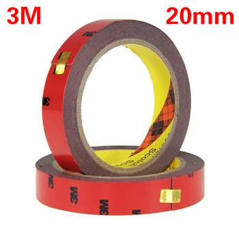 

3M Tape Black 20mm Double Sided Sticker Acrylic Foam Adhesive, Car Interior Tape
