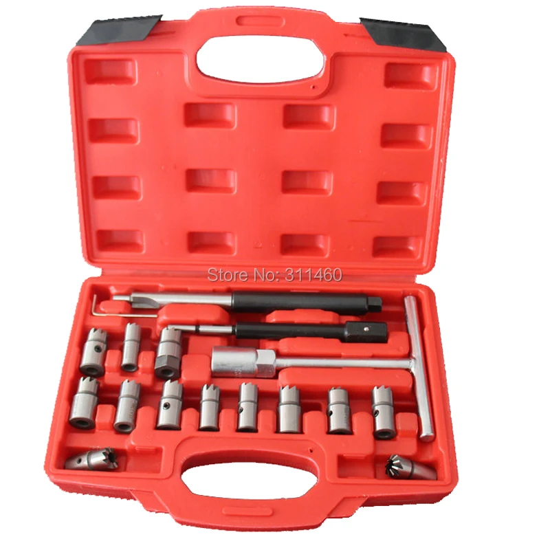 17Pcs/Set Diesel Injector Seal kit Cutter Special Tools Injector Seat