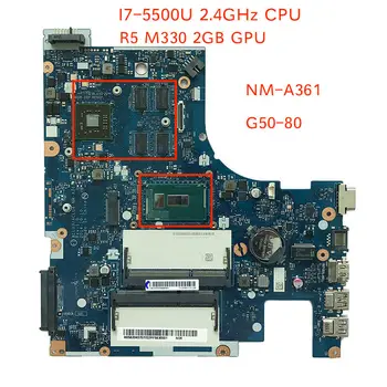 

Tested For Lenovo G50-80 Notebook PC Motherboard ACLU3 ACLU4 NM-A361 with I7-5500U 2.4GHz CPU R5 M330 2GB GPU 5B20H14391