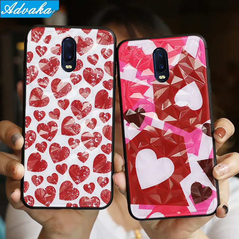 

Advaka 3D Diamond Texture Mirror Gloss Soft Case For OPPO A57 A59 A7X R11 R15 Dream Mirror R17 R9 R9S Geometric Rhombus Cover