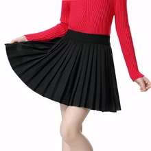 Осень-зима, юбки для девочек, Студенческая плиссированная школьная форма с высокой талией, детские вязаные юбки, детская одежда