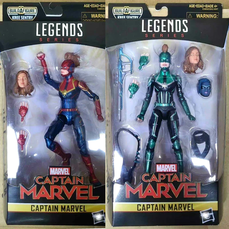 

15cm Captain Marvel Figures Legends series Changeable face can be changed PVC Action Figures Collection Model Toy Gift