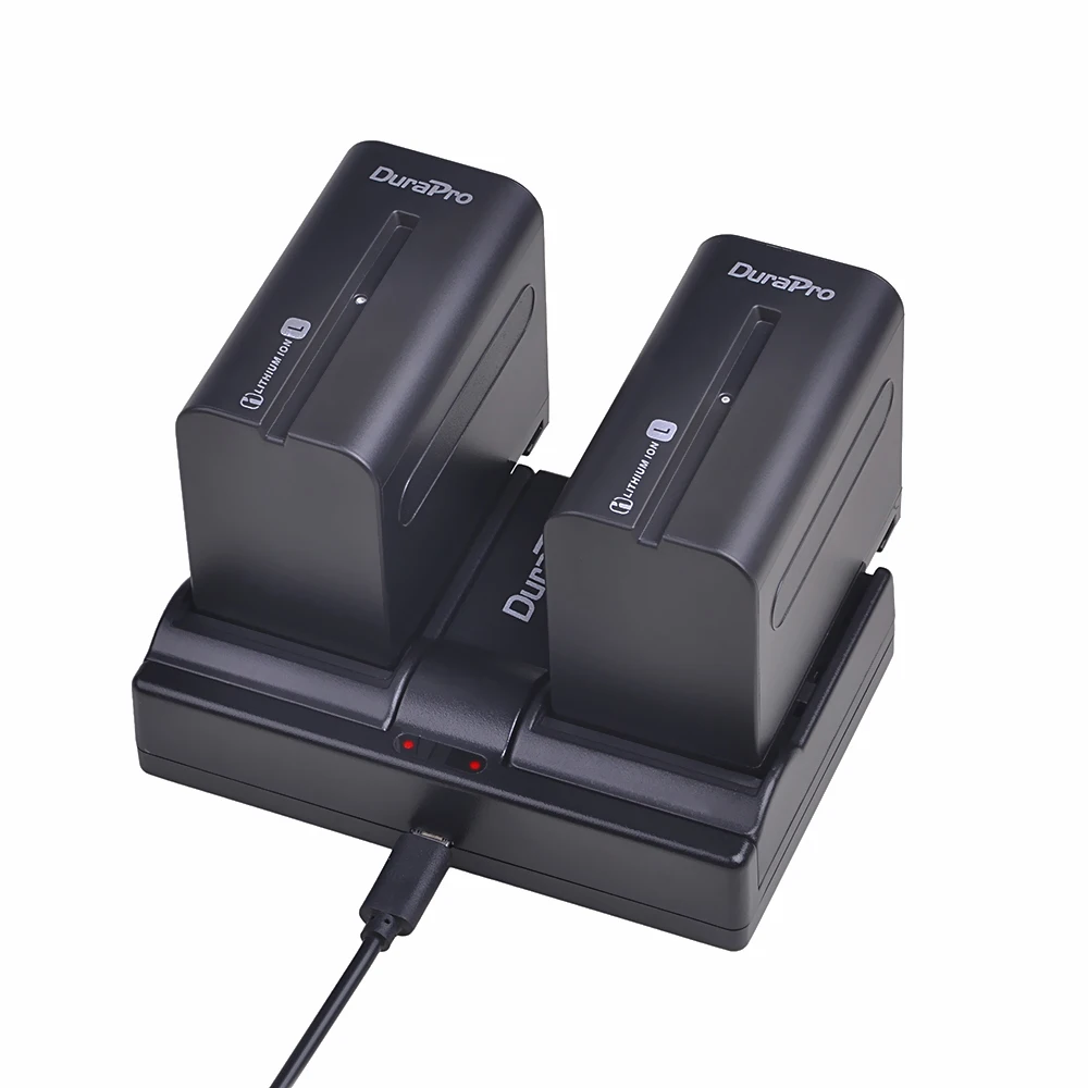 DuraPro 2 шт 7200 mAh NP-F960 NP F970 F960 Перезаряжаемые Камера Батарея + USB Зарядное устройство для SONY MVC-FD90 MVC-FD91 MVC-FD92