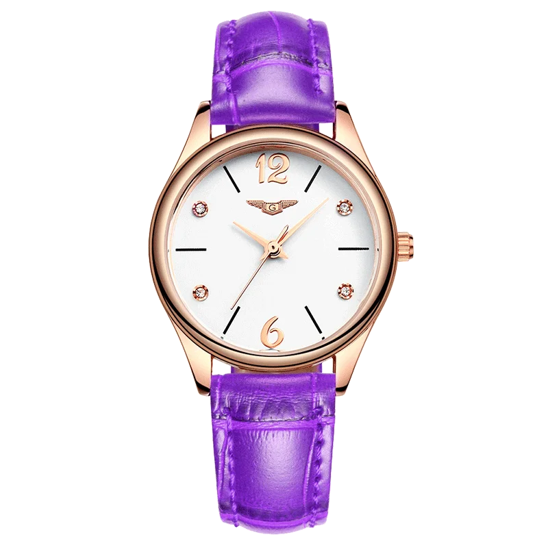 

GUANQIN GS19031 watch women luxury brand Quartz Ladies Watch Leather Fashion Dress Montre Femme Relogio Feminino