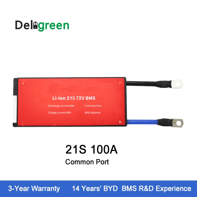 

Deligreen 21S 100A 72V PCM/PCB/BMS for Li-PO LiNCM battery pack 18650 Lithion Ion Battery Pack