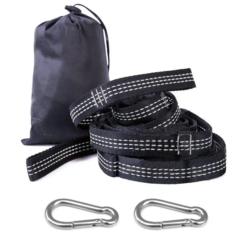 

2 PCS Adjustable Hammock Hanging Tree Straps 2 X 300cm Heavy Duty Garden Swing Belts Outdoor Camping Hiking Load Bind Rope