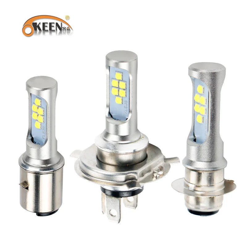 2 шт. светодиодные лампы H4 H6 P15D BA20D 12 В для мотоциклов|Передние LED-фары авто| |