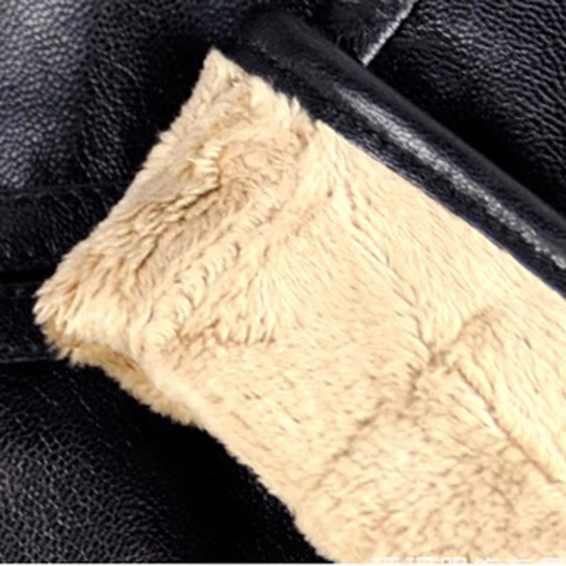 YY8133 зимние мужские повседневные замшевые черные толстые теплые перчатки из натуральной кожи мужские теплые толстые бархатные простые деловые перчатки для вождения