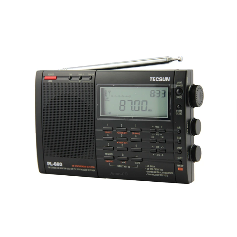 Красивый Звук Высокая Чувствительность Tecsun PL 660 FM AM MW SW Воздуха Радиодиапазоне
