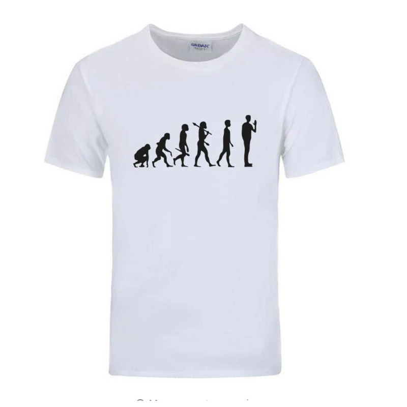 

2017 Summer New Design Human Evolution T-Shirt Print T Shirt Men Fashion Casual Tops Tshirt Short Sleeve Tee Shirts Film Fans