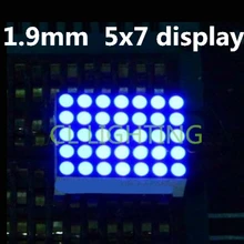 1,9 мм 5X7 светодиодный дисплей синий общий анод Светодиодный точечный матричный цифровой трубчатый модуль 5*7 цифровая трубка