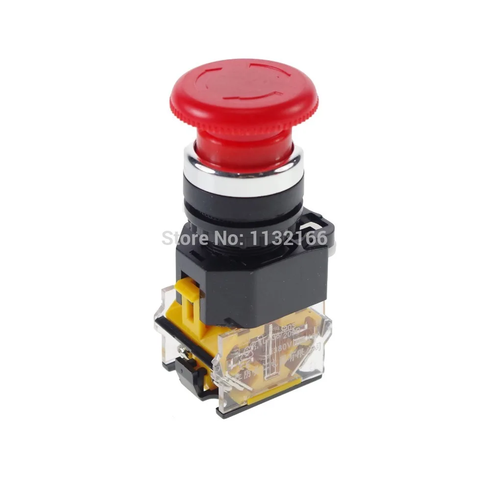 

10A CNC Motor Rotary Red Emergency Stop Mushroom Pushbutton Switch