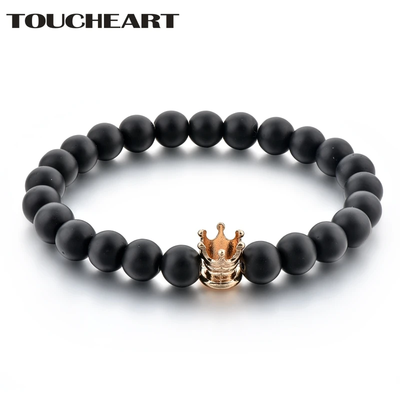 

TOUCHEART Handmade Black Cuff CROWN Bracelet & Bangles Charms Women Gold Luxury Brand Jewelry Making Bracelets Homme SBR180118
