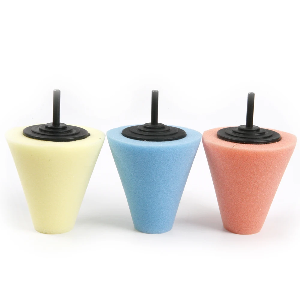 Useful 2Pcs/Lot Multi color Car Wheel Polishing Pads Sponge Foam Cone