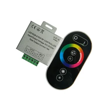 

1X Aluminum shell wireless touching RF RGB LED controller DC12-24V input free shipping