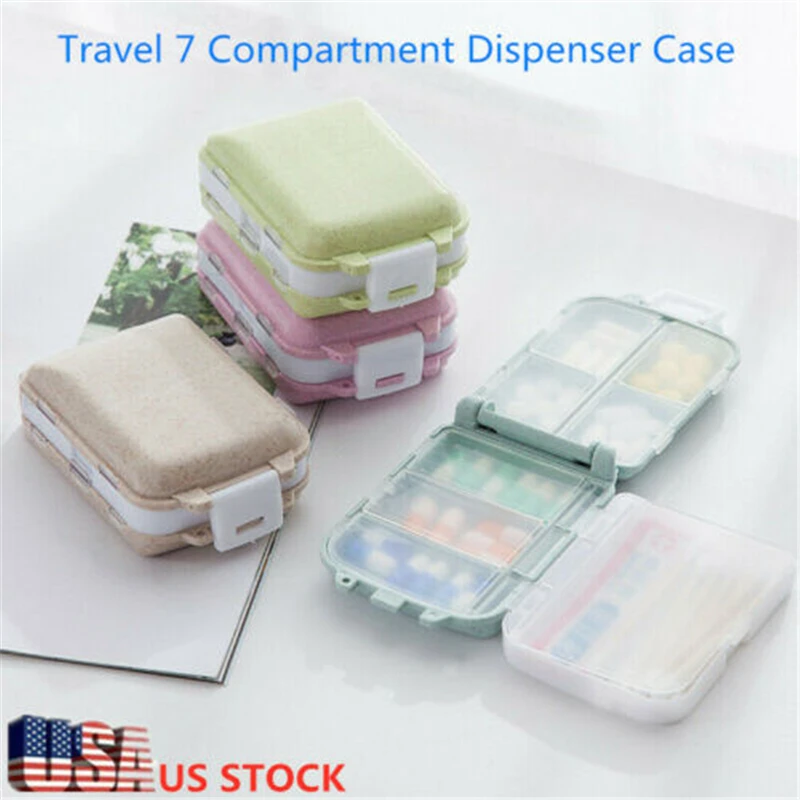 

HOT 7 Day Weekly Travel Medicine Box Pill Case Holder Storage Portable Organizer