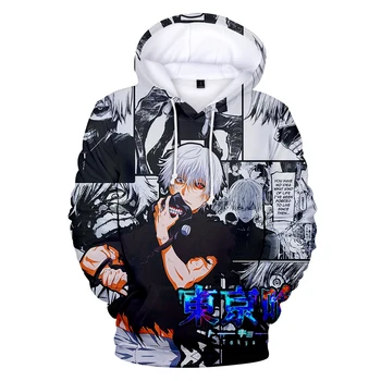 

anime Tokyo Ghoul 3D Hoodies Sweatshirt vrouwen mannen long sleeve autumn winter warm pullovers streetwear popular cool clothes
