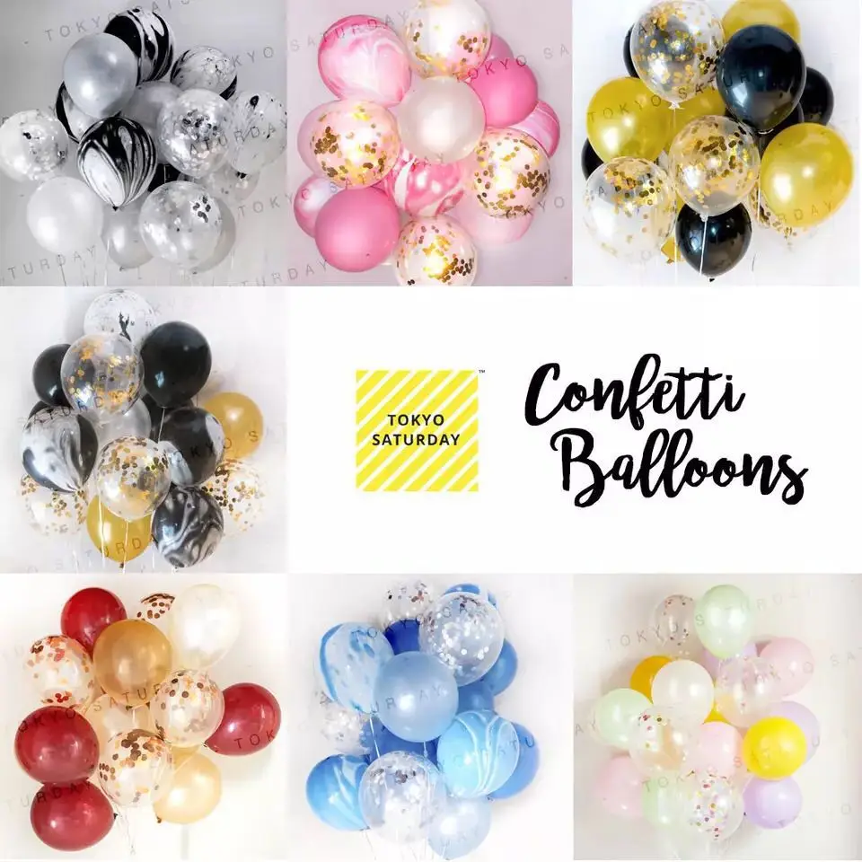 

15pcs/lot colorful confetti marble balloons photography props for kids party decorations supplies wedding birthday party globos