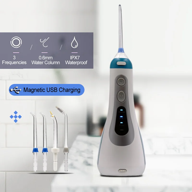 

Portable Dental Irrigator Teeth Cleaning Oral Irrigator Electric Rechargeable Oral Dental JJS-010 Floss Water Jet Pulse 200ml
