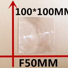 1 шт./лот квадратный 100*100 мм фокусное расстояние 50 мм Высококонцентрированный объектив DIY концентратор солнечной энергии самолет усиления линза Френеля