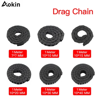 

1m Transmission Chains 7x7/10x10/10x15/10x20/10x30/10x40 Plastic Towline Nylon Cable Drag Chain Wire Carrier For Cnc Route