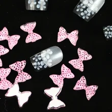 200 шт прекрасный дизайн банта прозрачный розовый серия украшения для ногтей Модный маникюр Дизайн ногтей diy