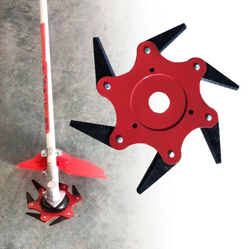

6 Steel Blades Razors 65Mn Lawn Mower Grass Trimmer Head Brushcutter Garden Grass Cutter Tools For garden accessories outdoor