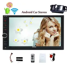Free Backup Camera Android 5.1 Head Unit 2 Din Car Stereo without DVD Player in Dash GPS Navigation Radio Support Bluetooth SWC