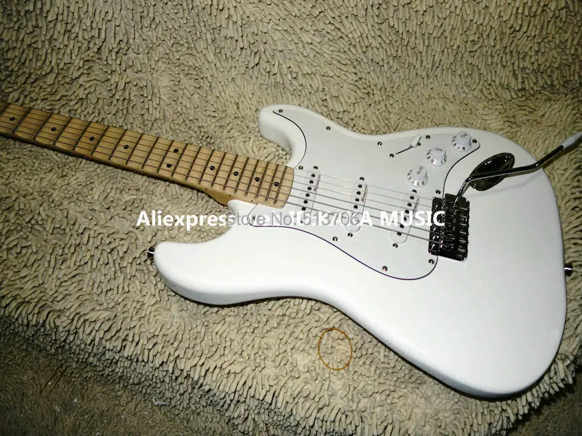 

White Electric Guitar Scalloped Fingerboard New Arrival Custom Guitars