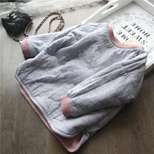2017 Girls Winter Thick T Shirts for Baby Girl Brand Sweatshirt Children Tees Long Sleeve 3D Fur Ball Flamingo Pompom Clothing