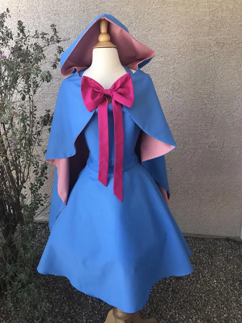 

Fairy Godmother cosplay costume apron dress with cape custom made