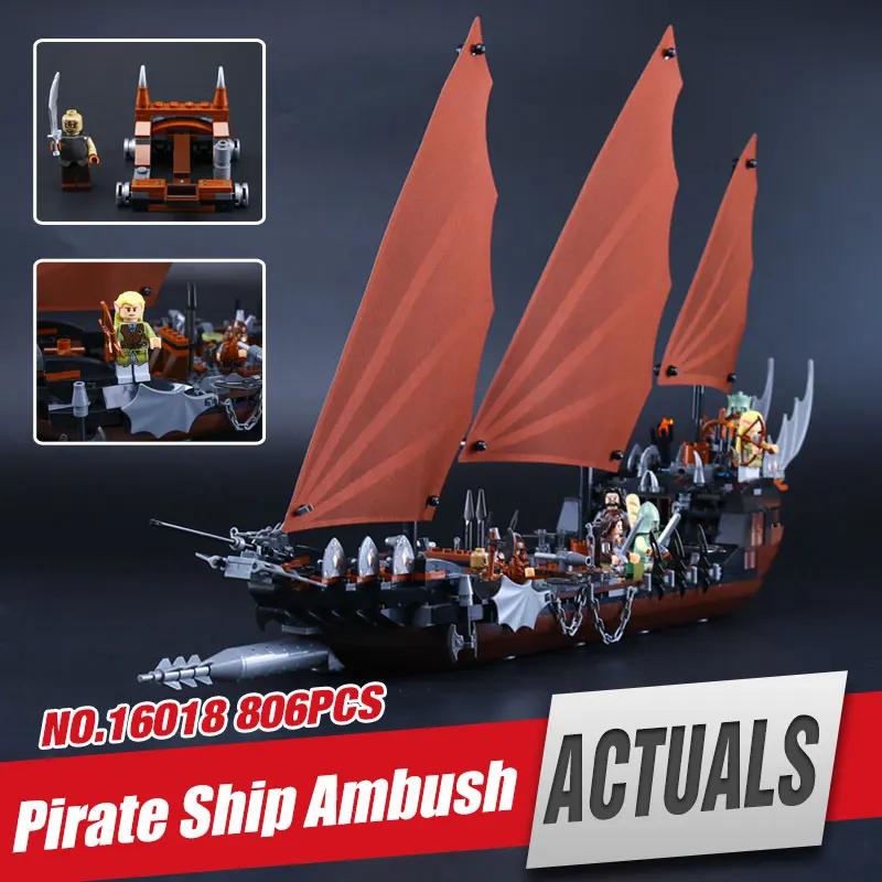

Lepin 16018 Genuine The lord of rings Series The Ghost Pirate Ship Set Educational Building Block Brick Toys Gifts legoing 79008