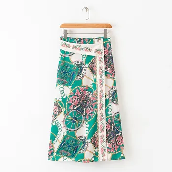 

2019 New Fashion Summer Skirt Women'S Elegant Print Bohemian Casual Skirt