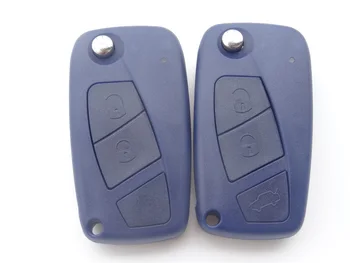 

AUTEWODE 3 Buttons Remote Key Shell For Fiat Punto Ducato Stilo Panda Idea Bravo Keyless Fob Case Car Alarm Cover blue 10 pcs