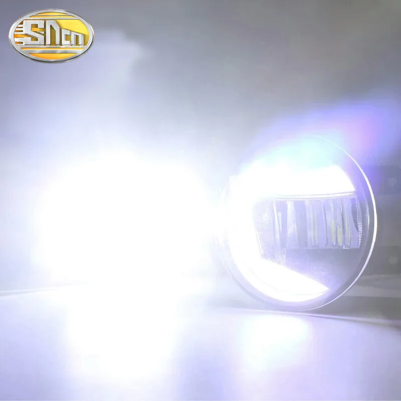 2-в-1 функции безопасности вождения авто светодиодный дневной светильник автомобиля проектор противотуманная фара для Toyota Yaris