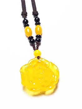 

Koraba Natural Beeswax Rose Flower Necklace Prayer Women Mens Jewelry