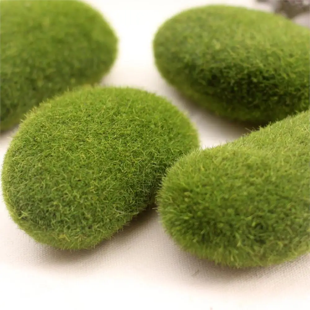 

Miniature Artificial Moss Plant Plush Stone Micro Landscape Landscaping Home Decoration Craft DIY