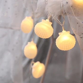 

Unique seashell shape light string, portable battery operated party light,Halloween/Christmas DIY party prop led decoration