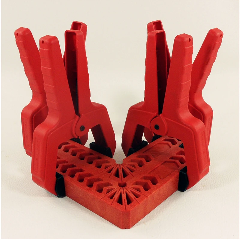 

2pcs woodworking clips+2pcs L-Squre Clamping Squares woodworking 90 degrees Square Angle Ruler rectangular fixing tools