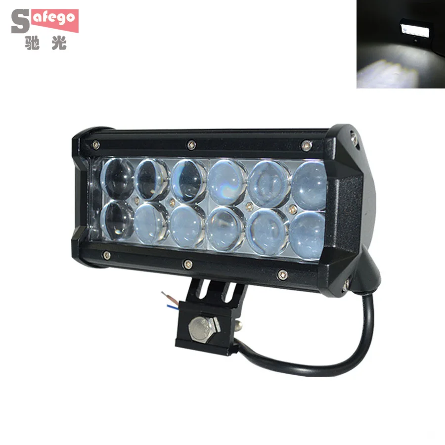 

2X 7" 36w 12v cree LED driving Light  waterproof  24V LED Light Optical Lens 10 Degree Spot For OFF ROAD Tractor Boat Truck ATV