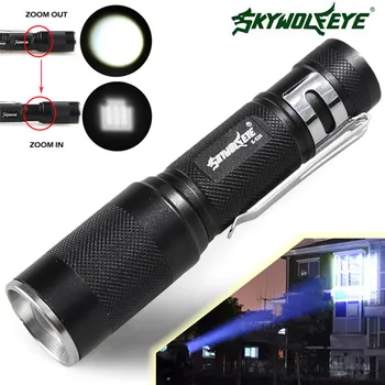 

High Quality 4000LM Zoomable XM-L Q5 LED Flashlight 3 Mode Torch Super Bright Light Lamp