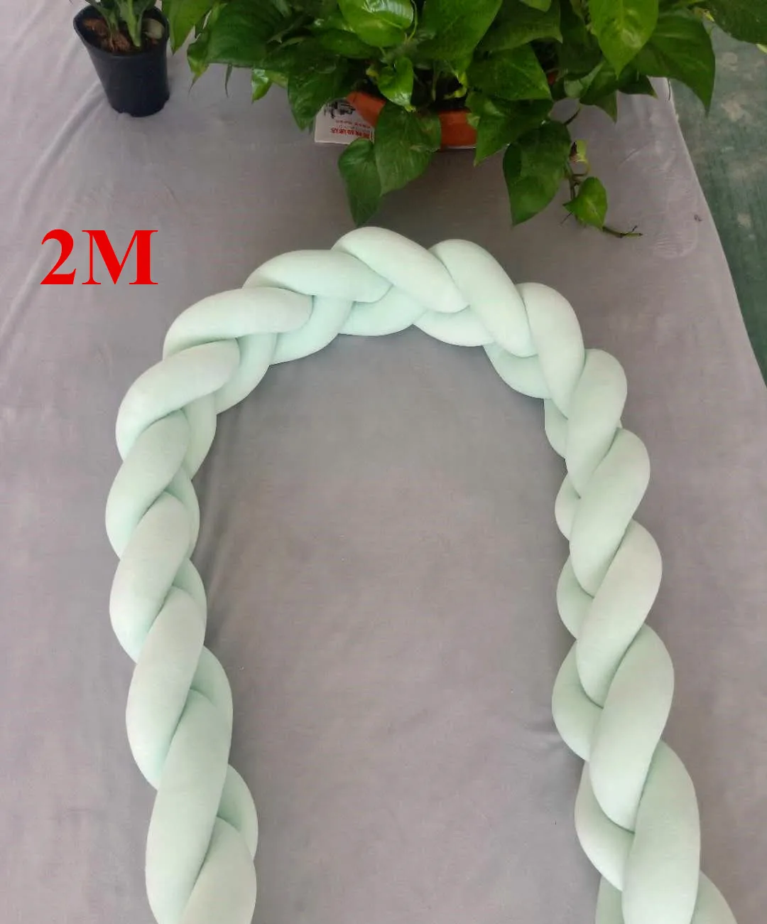 baby bed bumpMint 2M Для детской кроватки, Nodic узел для новорожденных 3 м детский бампер оплетка детские кроватки бамперов в Защита для кроватки Cuna Bebe Детские защита для кроватки - Цвет: baby bed bumpMint 2M