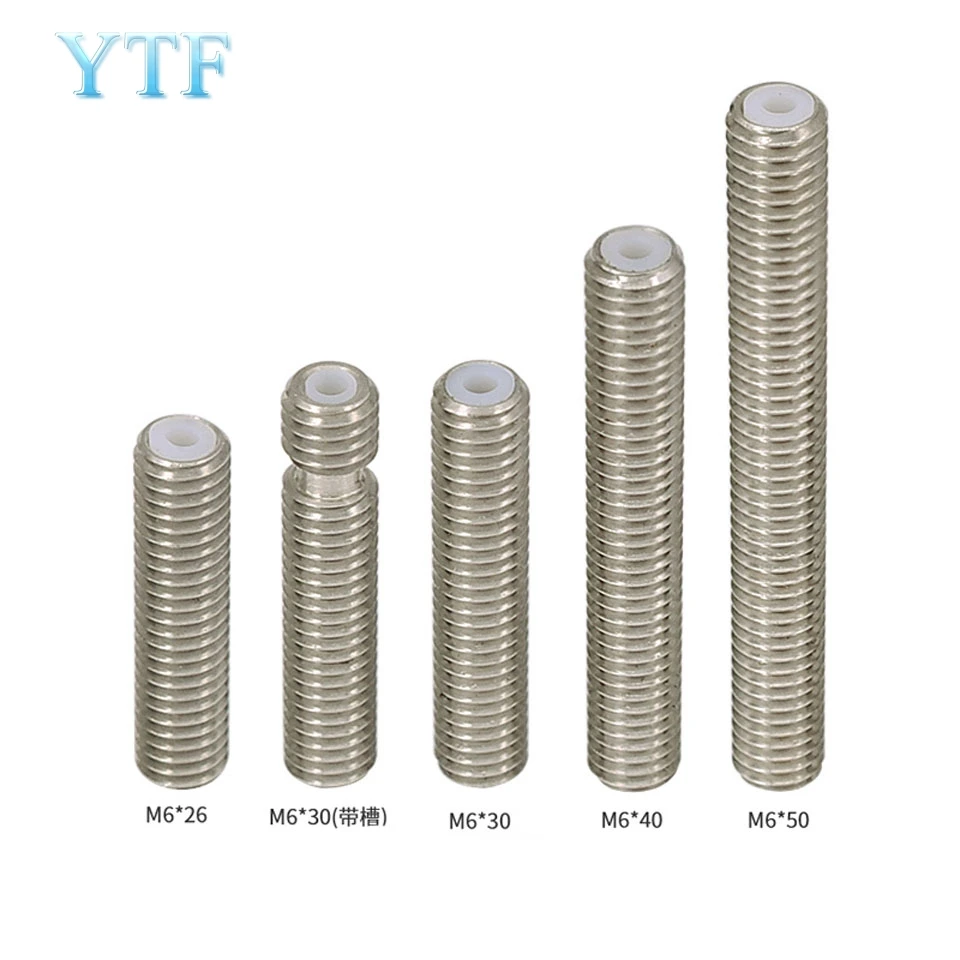 

3D Printer Parts For MK8 M6 1.75mm Filament Stainless Steel Throat PTFE Tube Nozzle Extruder Tube 30mm 40mm 50mm
